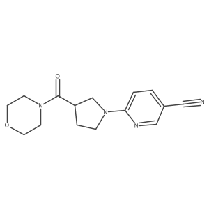 6-[3-(Morpholine-4-carbonyl)pyrrolidin-1-yl]pyridine-3-carbonitrile结构式