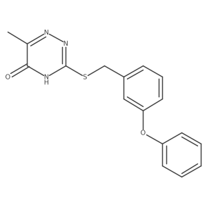 6-Methyl-3-[(3-phenoxybenzyl)sulfanyl]-1,2,4-triazin-5-ol Structure