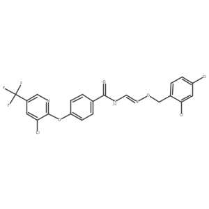 4-{[3-chloro-5-(trifluoromethyl)-2-pyridinyl]oxy}-N-({[(2,4-dichlorobenzyl)oxy]imino}methyl)benzenecarboxamide Structure