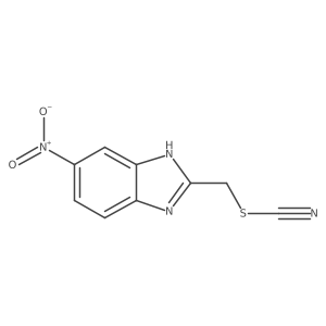 (6-Nitro-1H-benzimidazol-2-yl)methyl thiocyanate结构式