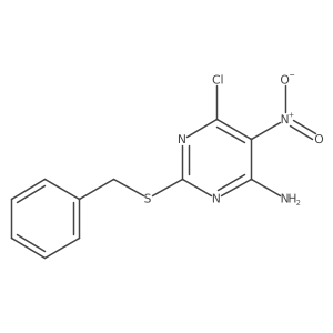 2-(Benzylthio)-6-chloro-5-nitropyrimidin-4-amine Structure