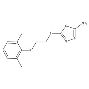 5-{[2-(2,6-Dimethylphenoxy)ethyl]sulfanyl}-1,3,4-thiadiazol-2-amine结构式