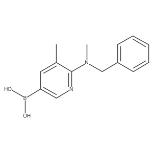 6-(Benzyl(methyl)amino)-5-methylpyridin-3-ylboronic acid结构式