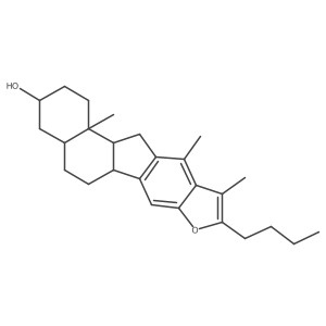 D(17a)-Homo-C,18,27-trinor-5I+/--furosta-13,15,17,20(22)-tetraen-3I(2)-ol, 17a-methyl-结构式