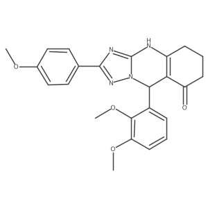 9-(2,3-dimethoxyphenyl)-2-(4-methoxyphenyl)-5,6,7,9-tetrahydro-[1,2,4]triazolo[5,1-b]quinazolin-8(4H)-one Structure