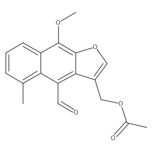 (4-Formyl-9-methoxy-5-methylbenzo[f][1]benzofuran-3-yl)methyl acetate Structure