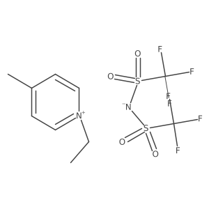 1-Ethyl-4-methylpyridinium bis(trifluoromethylsulfonyl)imide结构式