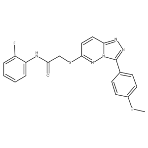 N-(2-fluorophenyl)-2-((3-(4-methoxyphenyl)-[1,2,4]triazolo[4,3-b]pyridazin-6-yl)thio)acetamide结构式