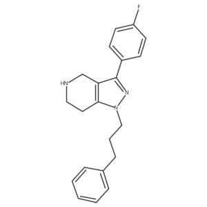 1h-Pyrazolo[4,3-c]pyridine,3-(4-fluorophenyl)-4,5,6,7-tetrahydro-1-(3-phenylpropyl)-结构式