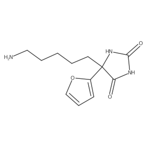 5-(5-Aminopentyl)-5-(2-furyl)-2,4-imidazolidinedione Structure