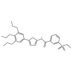 3-(ethylsulfonyl)-N-(5-(3,4,5-triethoxyphenyl)-1,3,4-oxadiazol-2-yl)benzamide Structure