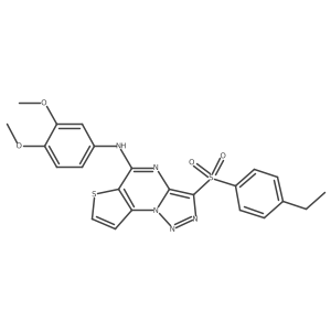 N-(3,4-dimethoxyphenyl)-3-((4-ethylphenyl)sulfonyl)thieno[2,3-e][1,2,3]triazolo[1,5-a]pyrimidin-5-amine Structure
