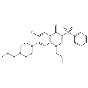 6-fluoro-3-(phenylsulfonyl)-1-propyl-7-(4-propylpiperazin-1-yl)quinolin-4(1H)-one Structure