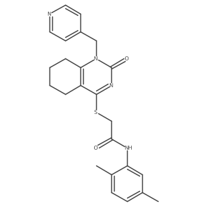 N-(2,5-dimethylphenyl)-2-((2-oxo-1-(pyridin-4-ylmethyl)-1,2,5,6,7,8-hexahydroquinazolin-4-yl)thio)acetamide Structure