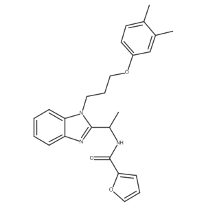 N-(1-{1-[3-(3,4-dimethylphenoxy)propyl]-1H-1,3-benzodiazol-2-yl}ethyl)furan-2-carboxamide Structure