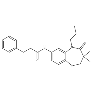 N-(3,3-dimethyl-4-oxo-5-propyl-2,3,4,5-tetrahydrobenzo[b][1,4]oxazepin-7-yl)-3-phenylpropanamide结构式