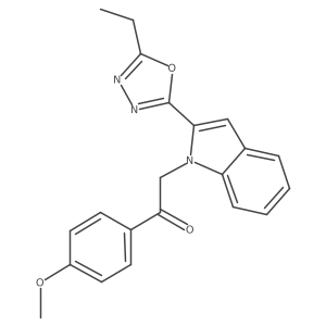2-(2-(5-ethyl-1,3,4-oxadiazol-2-yl)-1H-indol-1-yl)-1-(4-methoxyphenyl)ethanone Structure