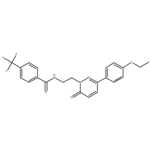 N-(2-(3-(4-ethoxyphenyl)-6-oxopyridazin-1(6H)-yl)ethyl)-4-(trifluoromethyl)benzamide结构式