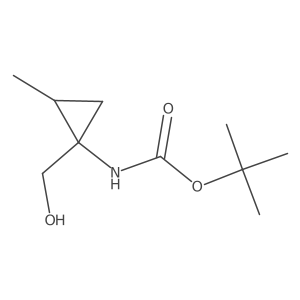 tert-Butyl rel-((1S,2S)-1-(hydroxymethyl)-2-methylcyclopropyl)carbamate结构式