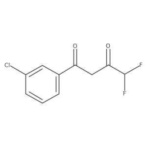 1-(3-Chlorophenyl)-4,4-difluorobutane-1,3-dione结构式