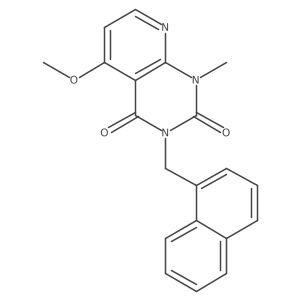 5-methoxy-1-methyl-3-(naphthalen-1-ylmethyl)pyrido[2,3-d]pyrimidine-2,4(1H,3H)-dione结构式