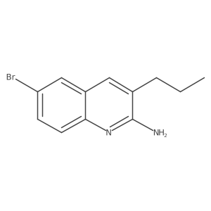 2-Amino-6-bromo-3-propylquinoline结构式