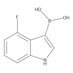 (4-fluoro-1H-indol-3-yl)boronic acid结构式