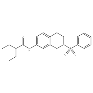 2-ethyl-N-(2-(phenylsulfonyl)-1,2,3,4-tetrahydroisoquinolin-7-yl)butanamide Structure