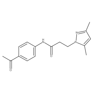 N-(4-acetylphenyl)-3-(3,5-dimethyl-1H-pyrazol-1-yl)propanamide Structure