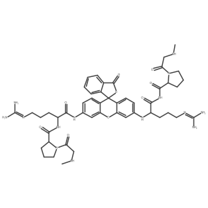 Rhodamine 110, (sar-pro-arg)(2)-结构式