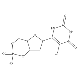(6R)-6-(5Chloro-2,6-dioxo-1,2,3,6-tetrahydropyrimidin-4-yl)tetrahydro-4h-furo(3,2-d)(1,3,2)dioxaphosphinin-2-olate 2-oxide Structure