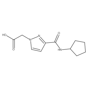 3-[(Cyclopentylamino)carbonyl]-1H-pyrazole-1-acetic acid结构式