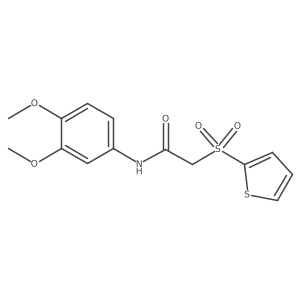 N-(3,4-dimethoxyphenyl)-2-(thiophen-2-ylsulfonyl)acetamide结构式