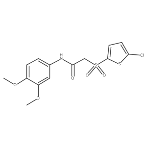 2-[(5-chlorothiophen-2-yl)sulfonyl]-N-(3,4-dimethoxyphenyl)acetamide Structure