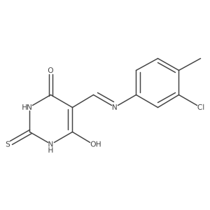 5-(((3-chloro-4-methylphenyl)amino)methylene)-2-thioxodihydropyrimidine-4,6(1H,5H)-dione Structure