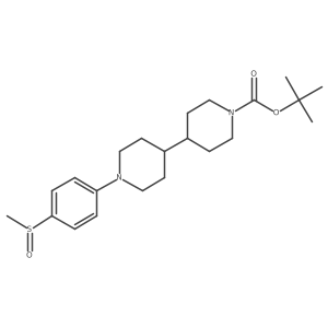 Tert-butyl 4-(1-(4-(methylsulfinyl)phenyl)piperidin-4-yl)piperidine-1-carboxylate结构式