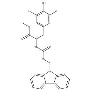 Methyl (S)-2-((((9H-fluoren-9-YL)methoxy)carbonyl)amino)-3-(3,5-difluoro-4-hydroxyphenyl)propanoate结构式