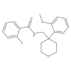 2-fluoro-N-{[4-(2-methoxyphenyl)oxan-4-yl]methyl}benzamide结构式