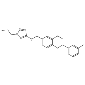 N-{3-methoxy-4-[(3-methylbenzyl)oxy]benzyl}-2-propyl-2H-tetrazol-5-amine Structure