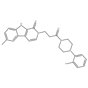 3-(3-(4-(2-fluorophenyl)piperazin-1-yl)-3-oxopropyl)-8-methyl-3H-pyrimido[5,4-b]indol-4(5H)-one Structure