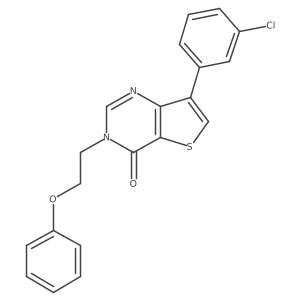 7-(3-chlorophenyl)-3-(2-phenoxyethyl)thieno[3,2-d]pyrimidin-4(3H)-one Structure