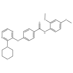N-(2,4-dimethoxyphenyl)-4-{[3-(morpholin-4-yl)pyrazin-2-yl]oxy}benzamide结构式