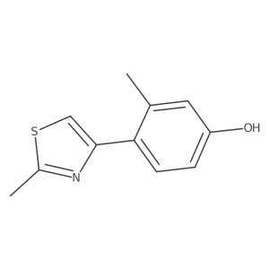 3-Methyl-4-(2-methyl-4-thiazolyl)phenol Structure