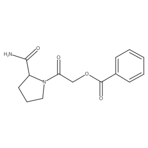 1-[2-(Benzoyloxy)acetyl]-2-pyrrolidinecarboxamide Structure