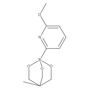 1-(6-Methoxypyridin-2-yl)-4-methyl-2,6,7-trioxa-1-borabicyclo[2.2.2]octan-1-uide结构式