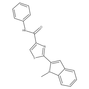 2-(1-methyl-1H-indol-2-yl)-N-phenylthiazole-4-carboxamide结构式