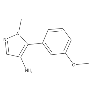5-(3-methoxyphenyl)-1-methyl-1H-pyrazol-4-amine结构式
