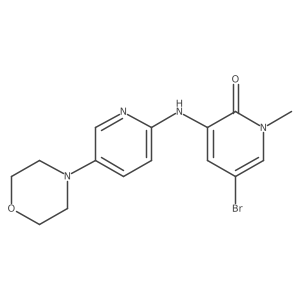 5-Bromo-1-methyl-3-(5-morpholinopyridin-2-ylamino)pyridin-2(1H)-one Structure