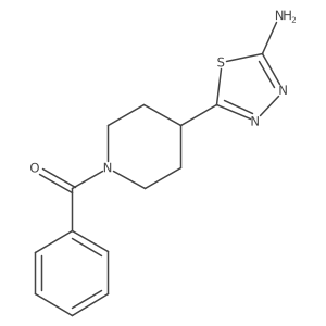 5-(1-Benzoylpiperidin-4-YL)-1,3,4-thiadiazol-2-amine结构式