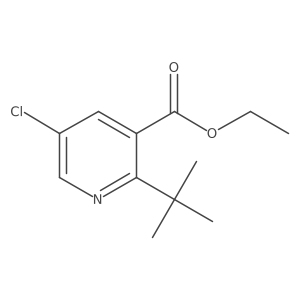 Ethyl 5-chloro-2-(1,1-dimethylethyl)-3-pyridinecarboxylate结构式